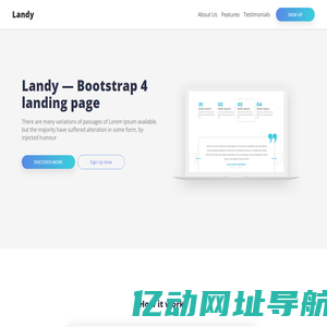 Landy: Bootstrap 4 landing page template